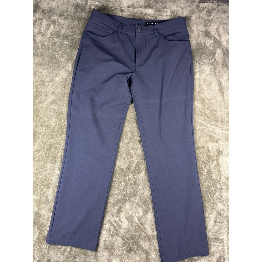 Dunning Golf Everbest Mens 32x32 Navy Blue Technical 5-Pocket Pants DN801111